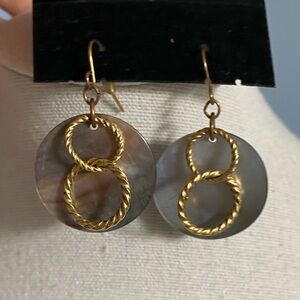 Vintage Iridescent Mother of Pearl  Earrings